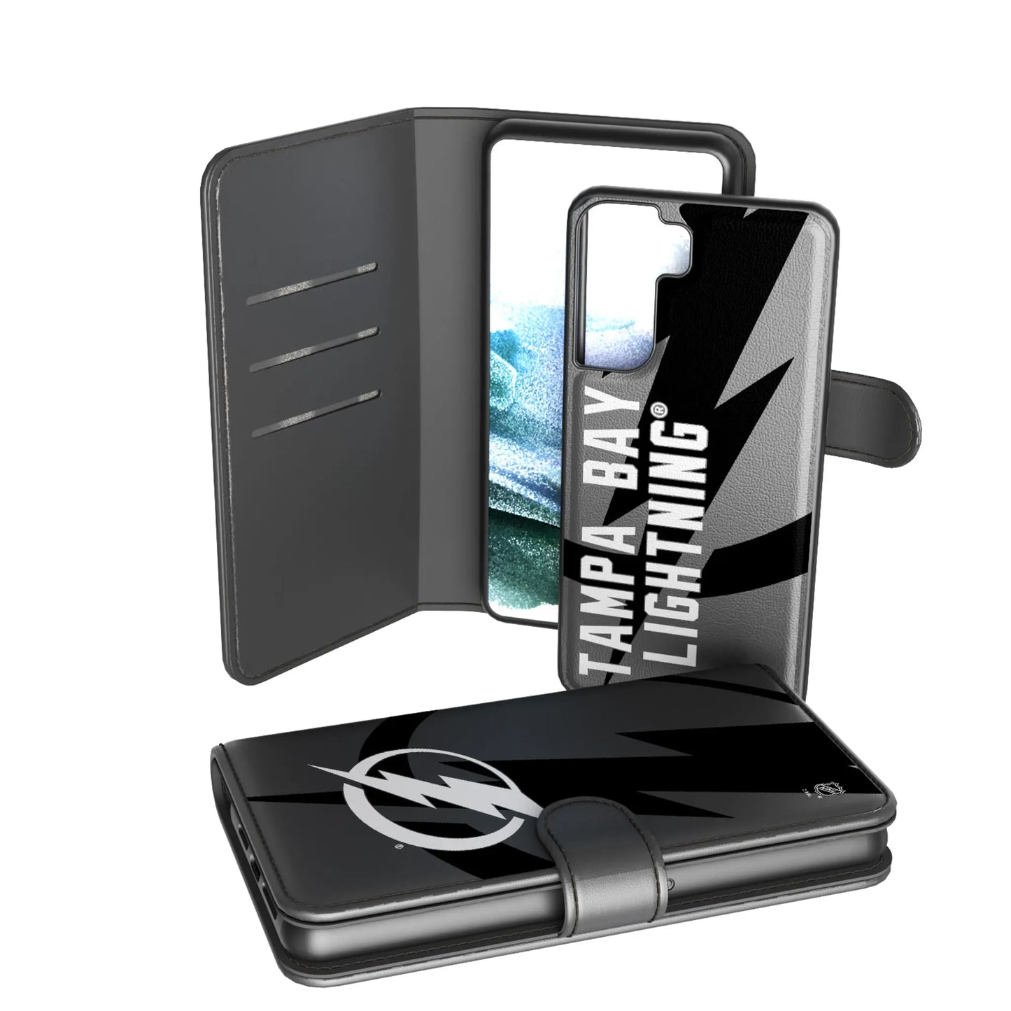 Tampa Bay Lightning Monocolor Tilt Wallet Phone Case for Apple iPhone