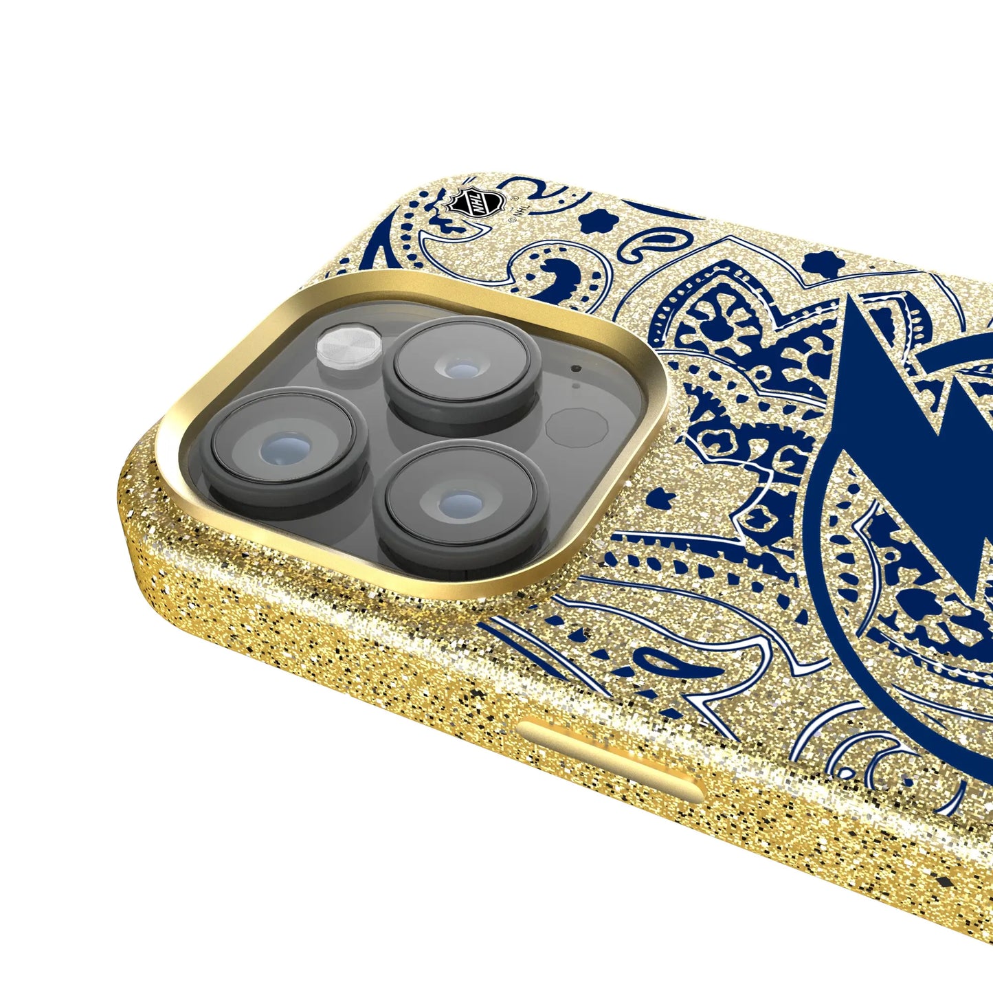 Tampa Bay Lightning Paisley Bling Phone Case for Apple iPhone