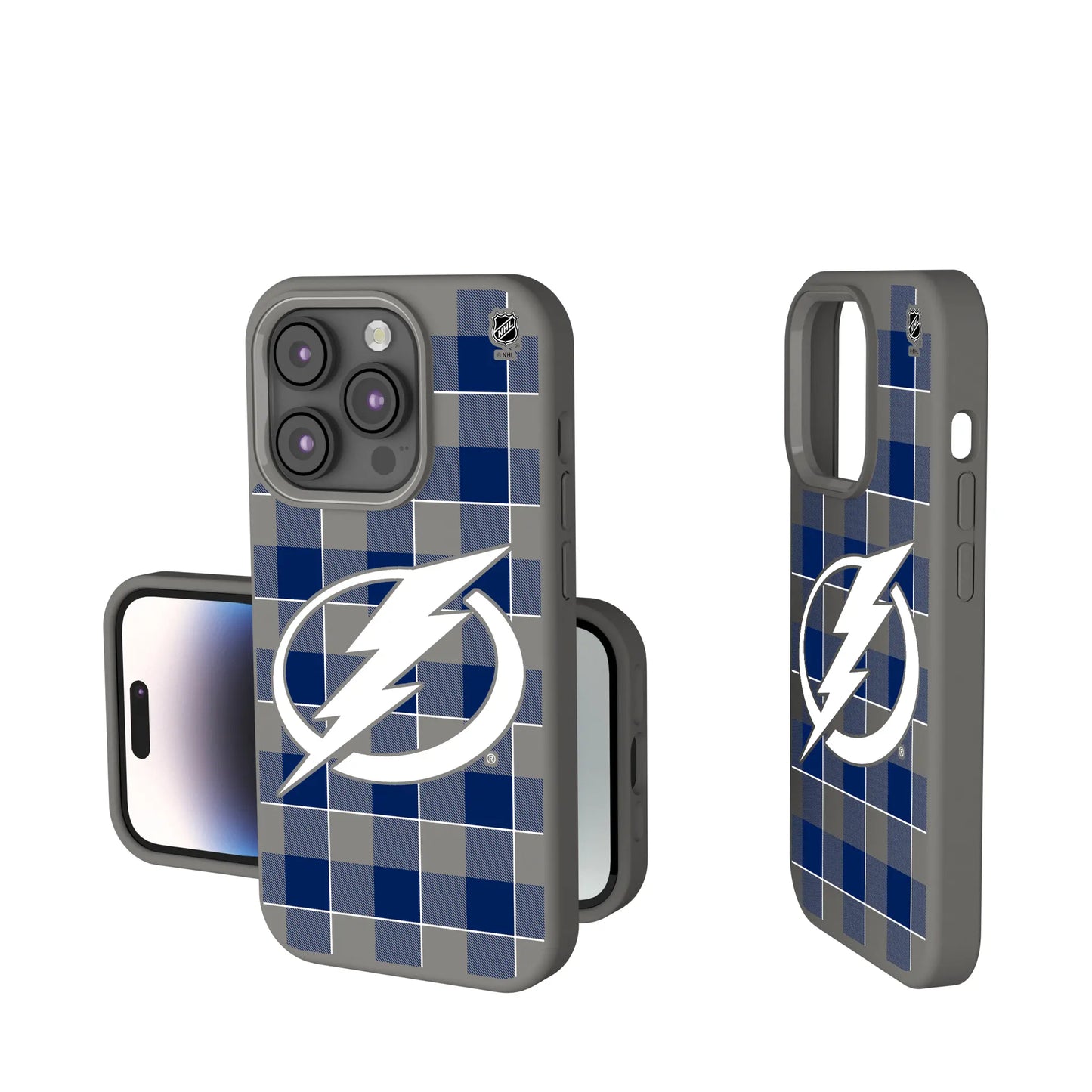Tampa Bay Lightning Plaid Soft Touch Phone Case for Apple iPhone