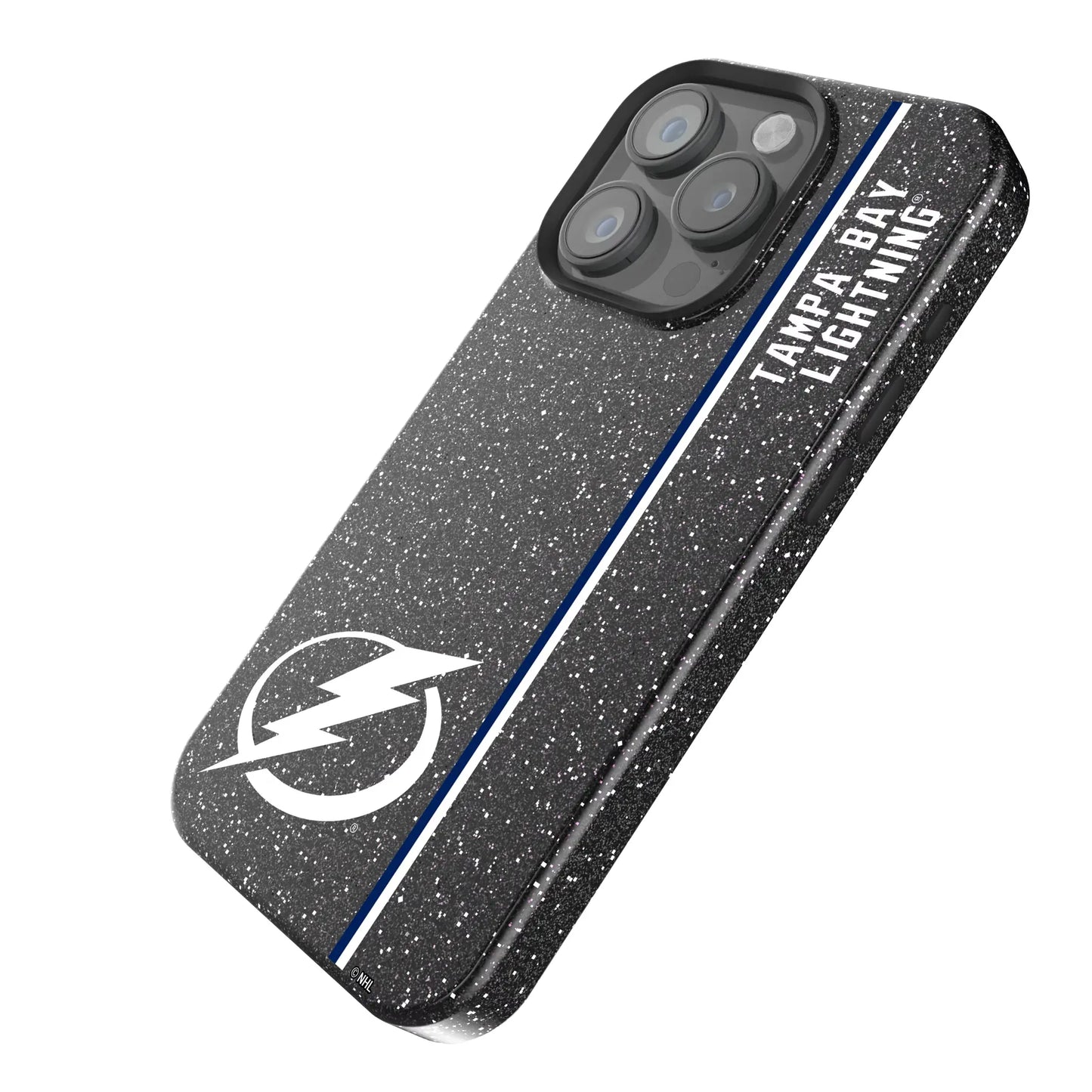 Tampa Bay Lightning Sidebar Black Bling Phone Case for Apple iPhone
