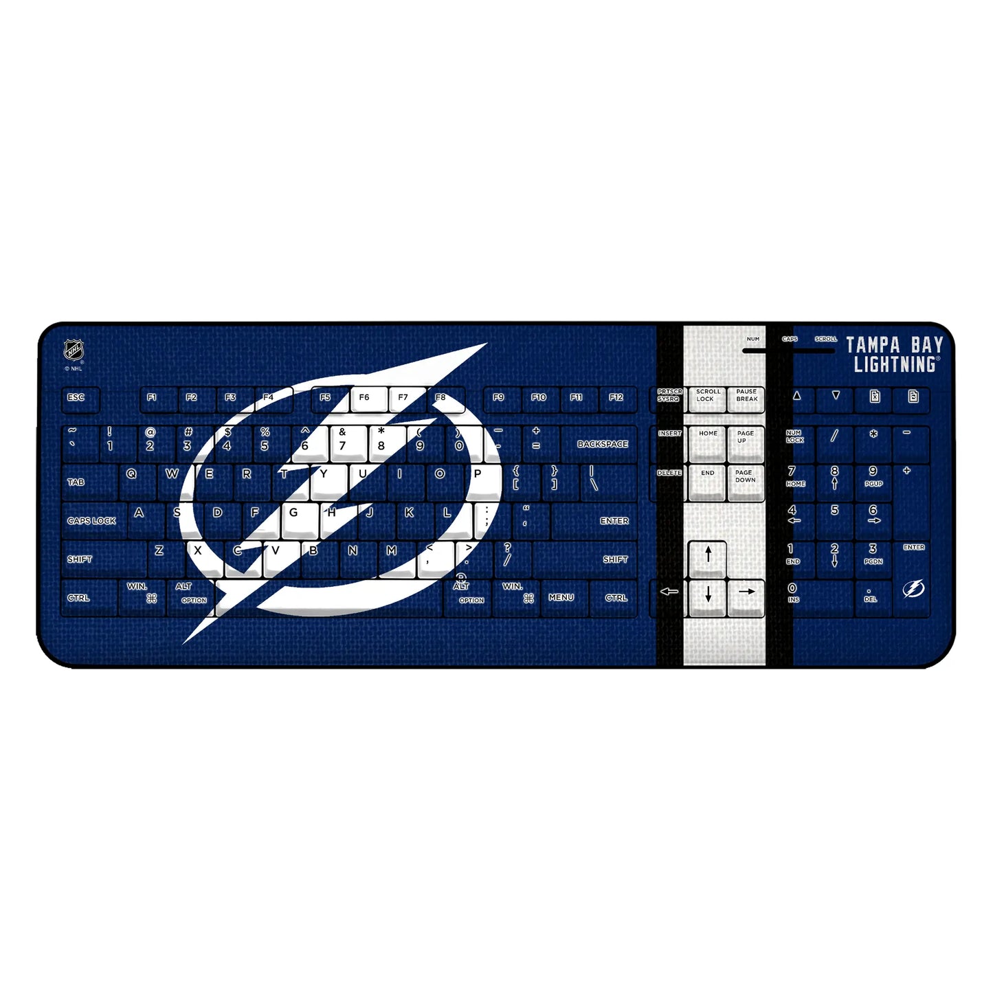 Tampa Bay Lightning Stripe Wireless USB Keyboard