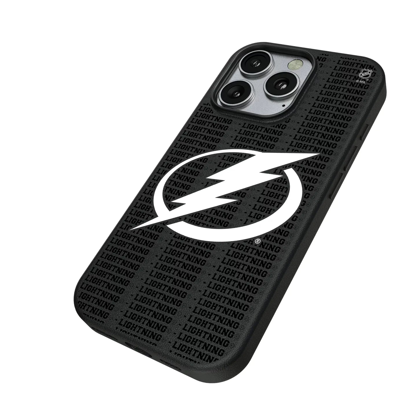 Tampa Bay Lightning Text Backdrop MagSafe Compatible Phone Case for Apple iPhone