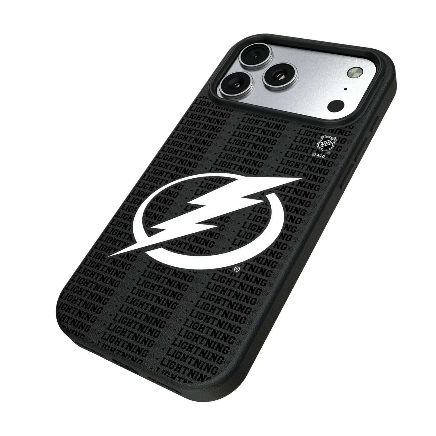 Tampa Bay Lightning Text Backdrop MagSafe Compatible Phone Case for Apple iPhone