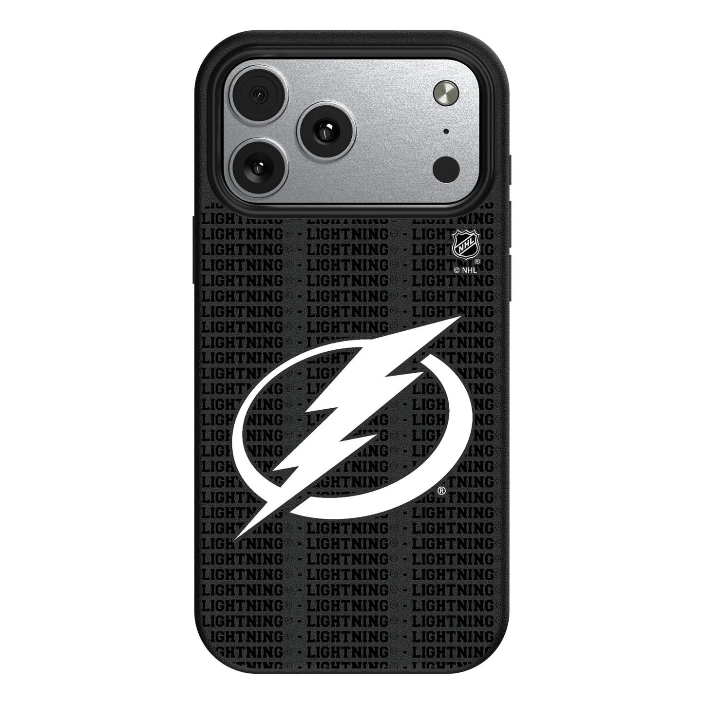 Tampa Bay Lightning Text Backdrop MagSafe Compatible Phone Case for Apple iPhone