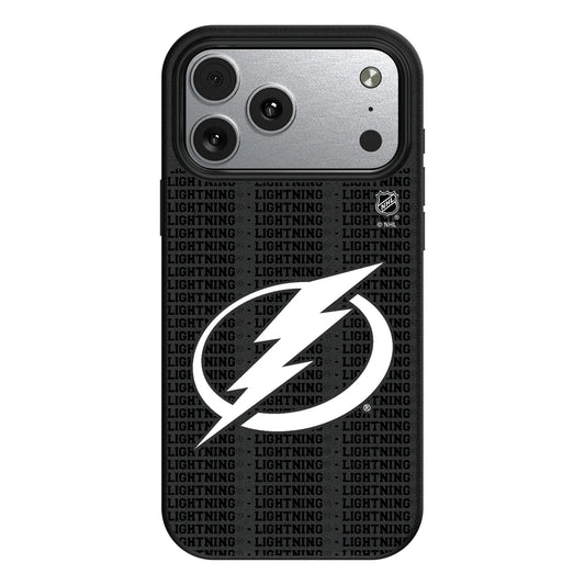 Tampa Bay Lightning Text Backdrop MagSafe Compatible Phone Case for Apple iPhone