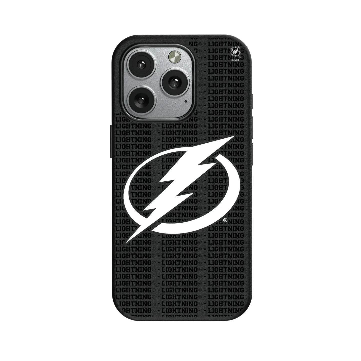 Tampa Bay Lightning Text Backdrop MagSafe Compatible Phone Case for Apple iPhone