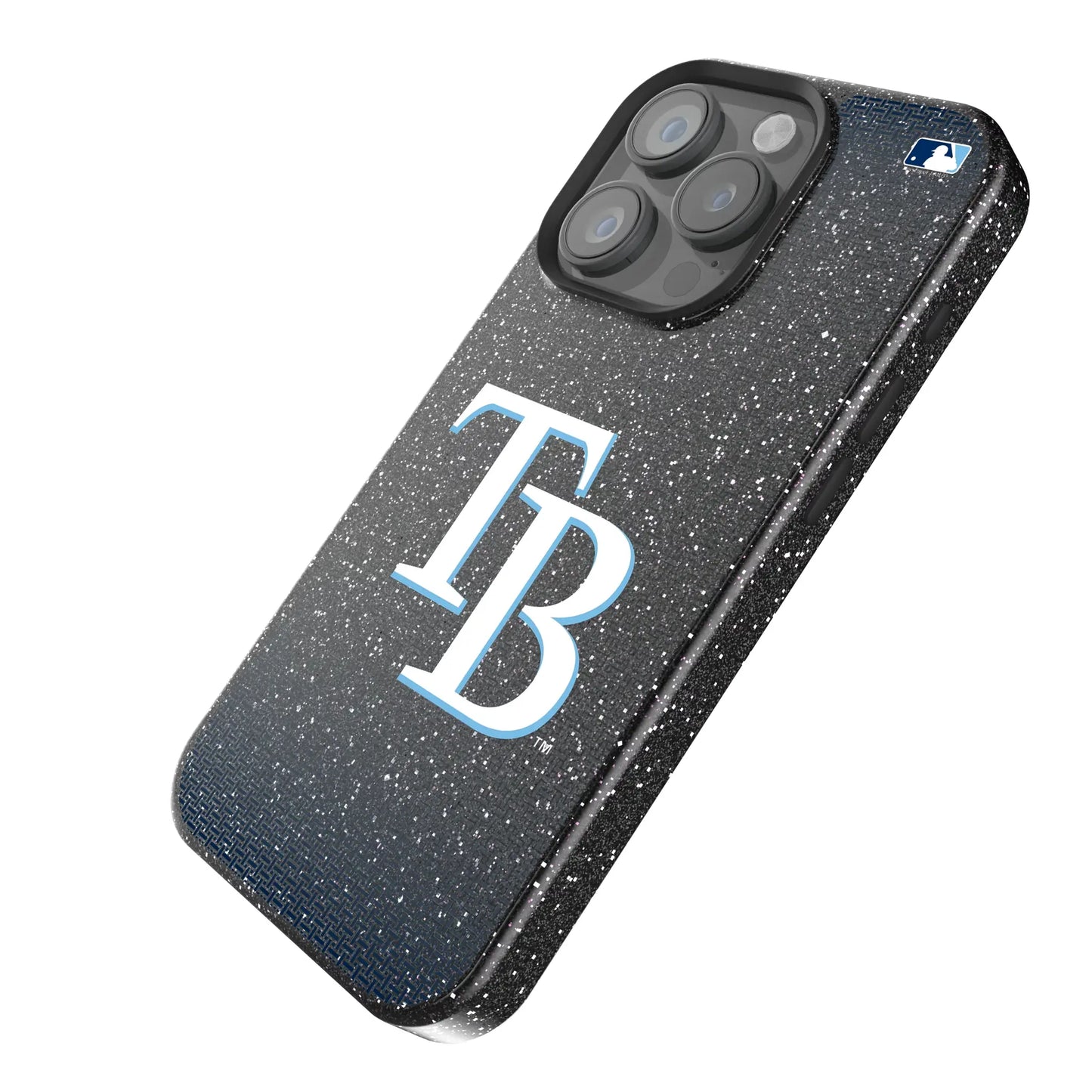 Tampa Bay Rays Linen Black Bling Phone Case for Apple iPhone