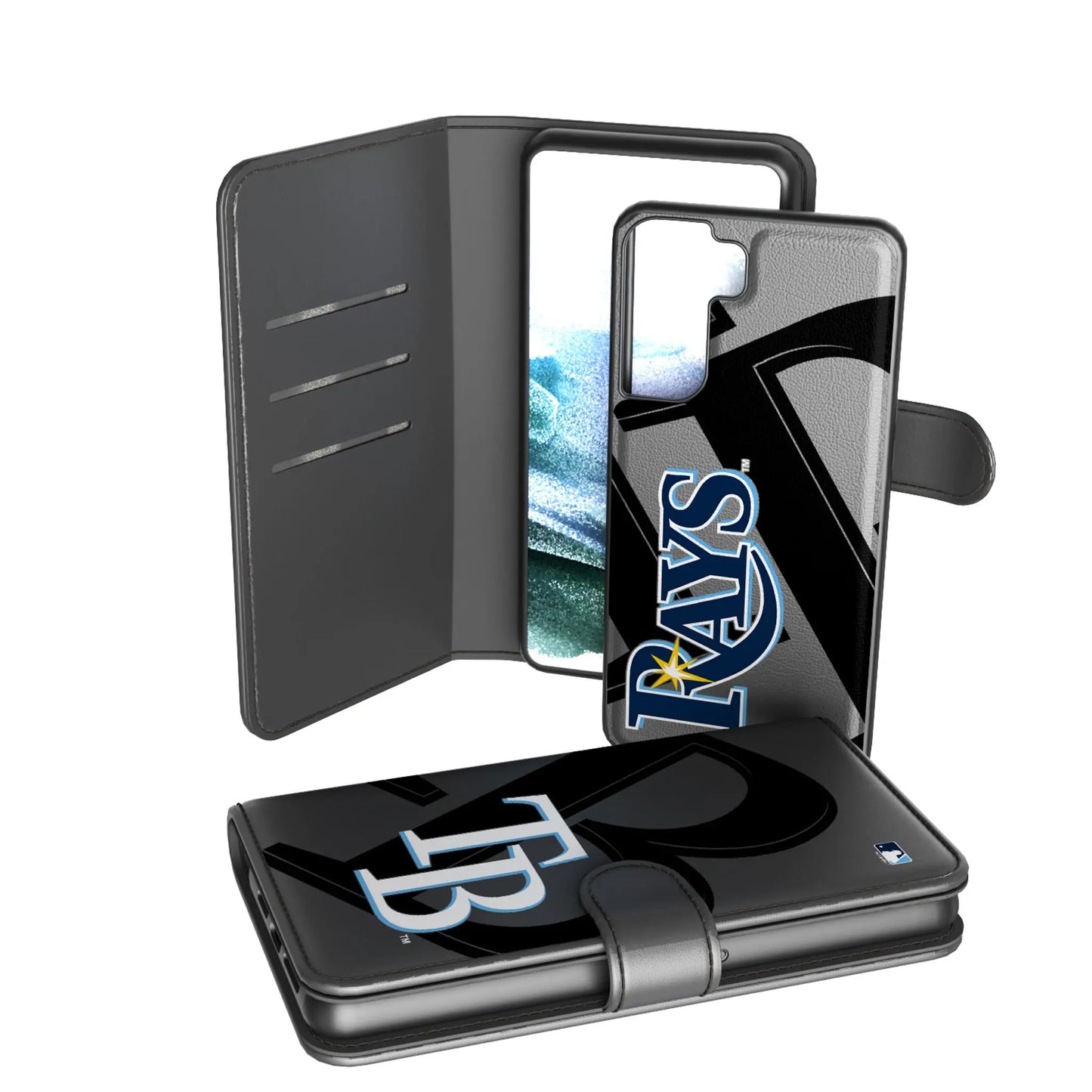 Tampa Bay Rays Monocolor Tilt Wallet Phone Case for Apple iPhone