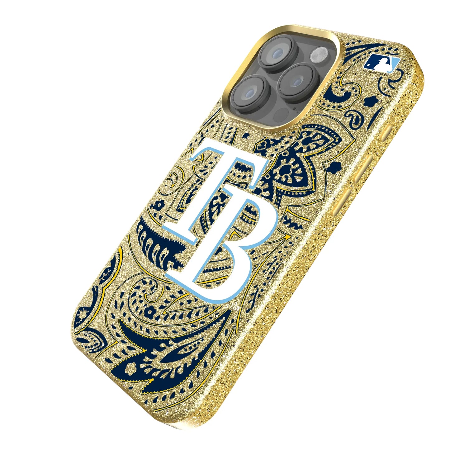 Tampa Bay Rays Paisley Bling Phone Case for Apple iPhone