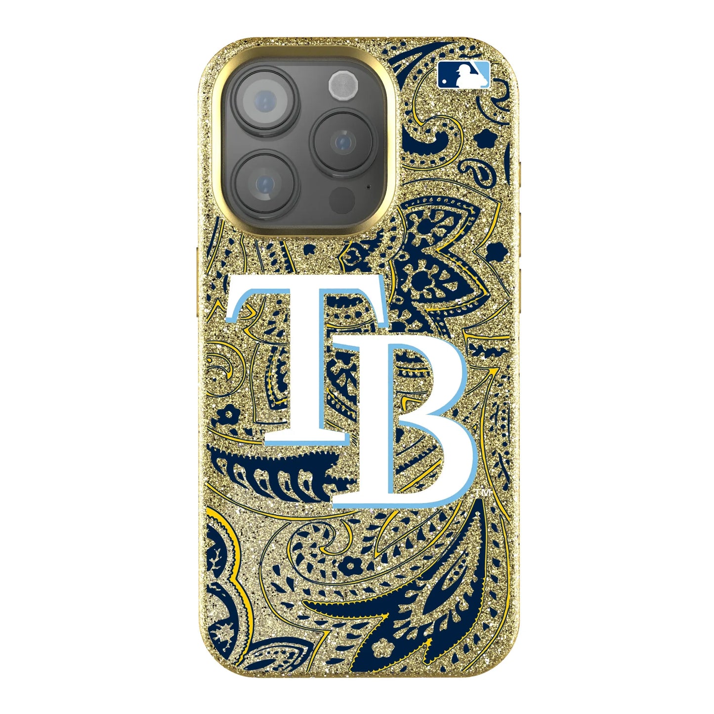 Tampa Bay Rays Paisley Bling Phone Case for Apple iPhone