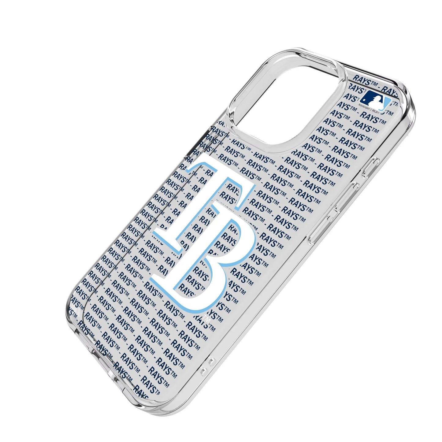 Tampa Bay Rays Text Backdrop Clear Phone Case for Apple iPhone
