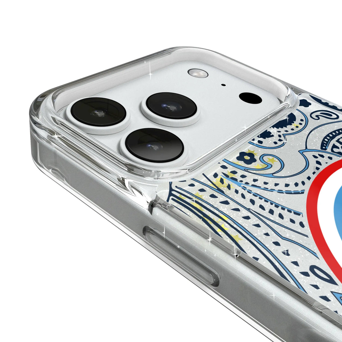 Tennessee Titans Paisley Glitter Phone Case for Apple iPhone