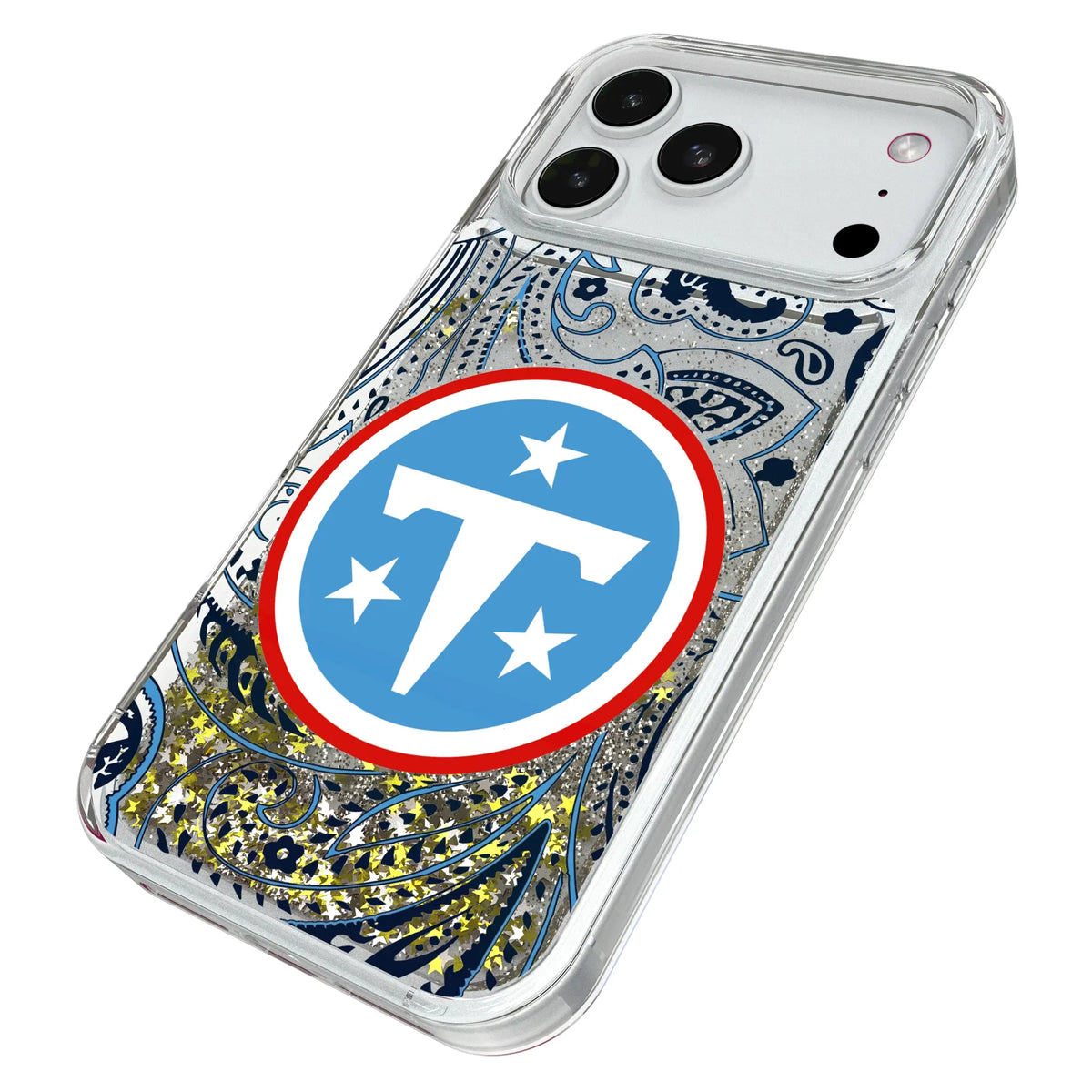 Tennessee Titans Paisley Glitter Phone Case for Apple iPhone