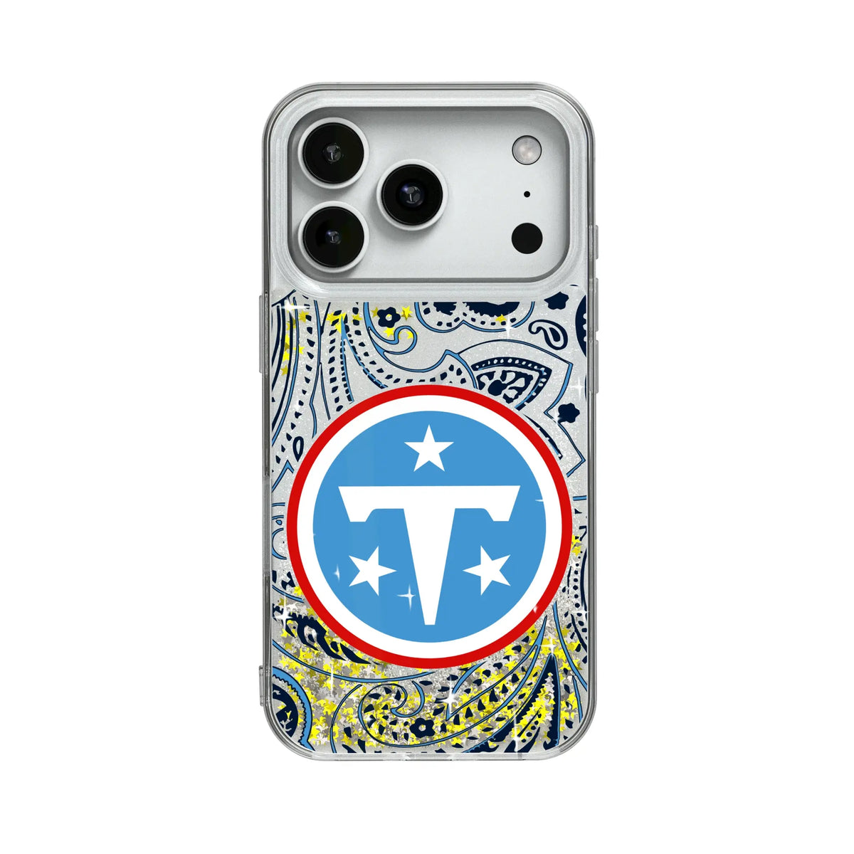 Tennessee Titans Paisley Glitter Phone Case for Apple iPhone