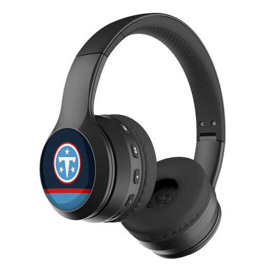 Tennessee Titans Stripe Wireless Over-Ear BT Headphones With Case