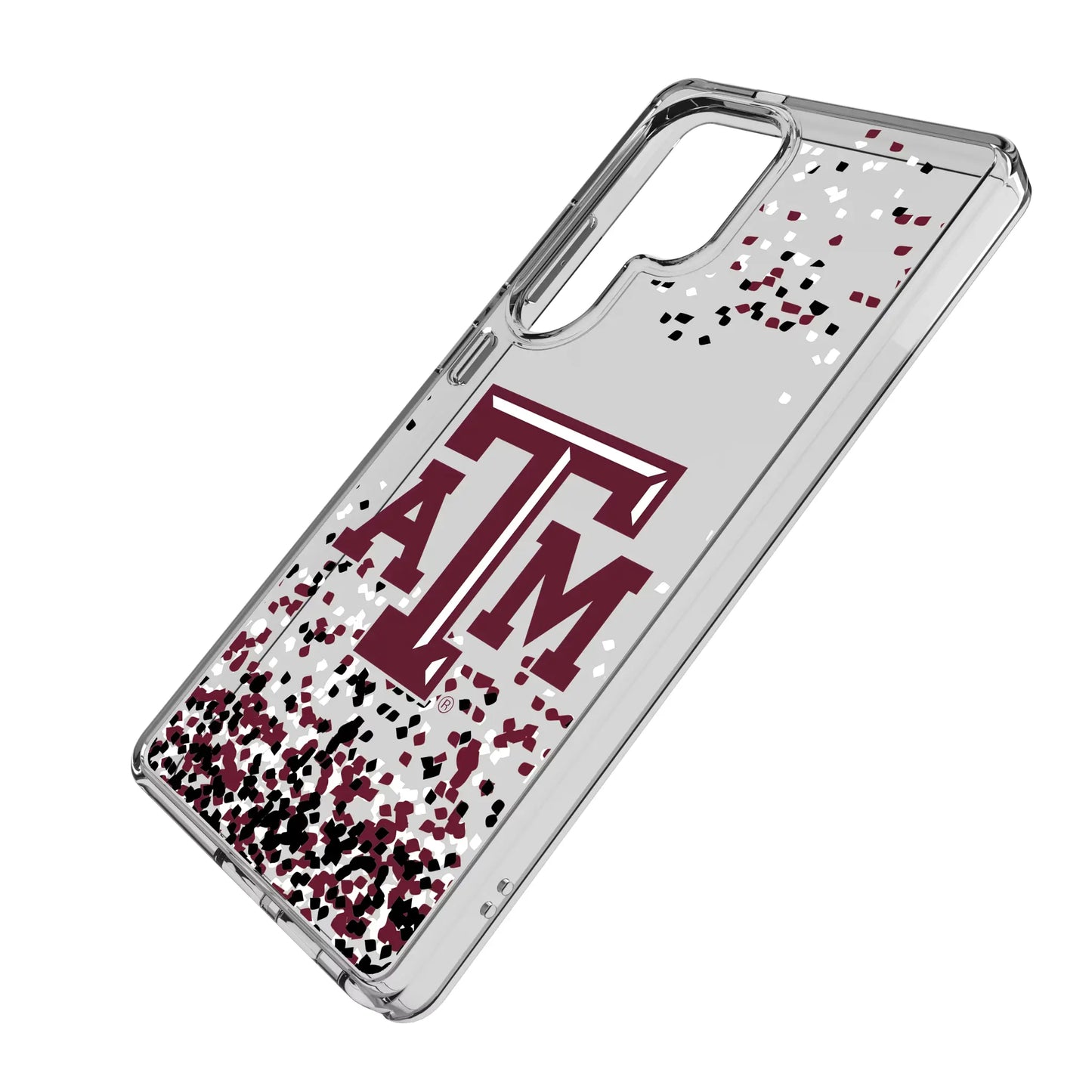 Texas A&M University Aggies Confetti Clear Phone Case for Samsung Galaxy