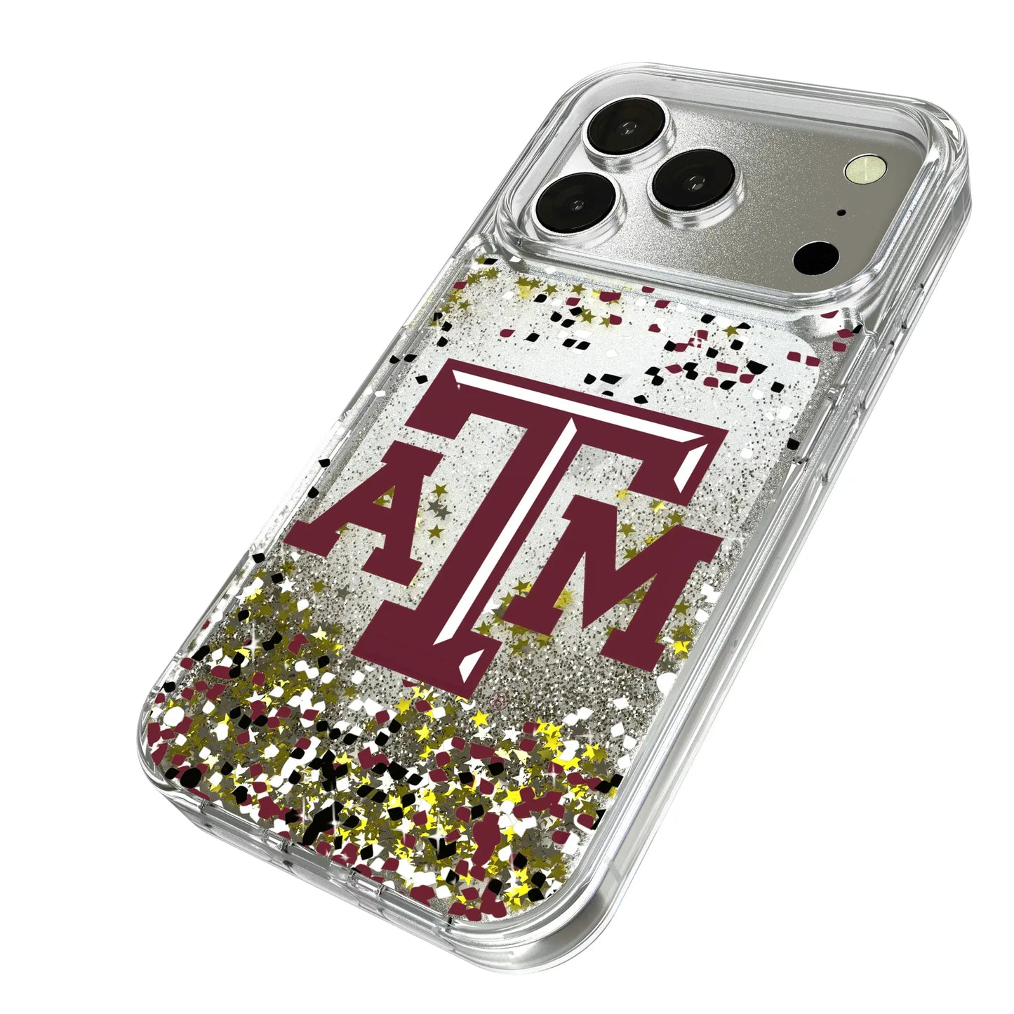 Texas A&M University Aggies Confetti Glitter Phone Case for Apple iPhone