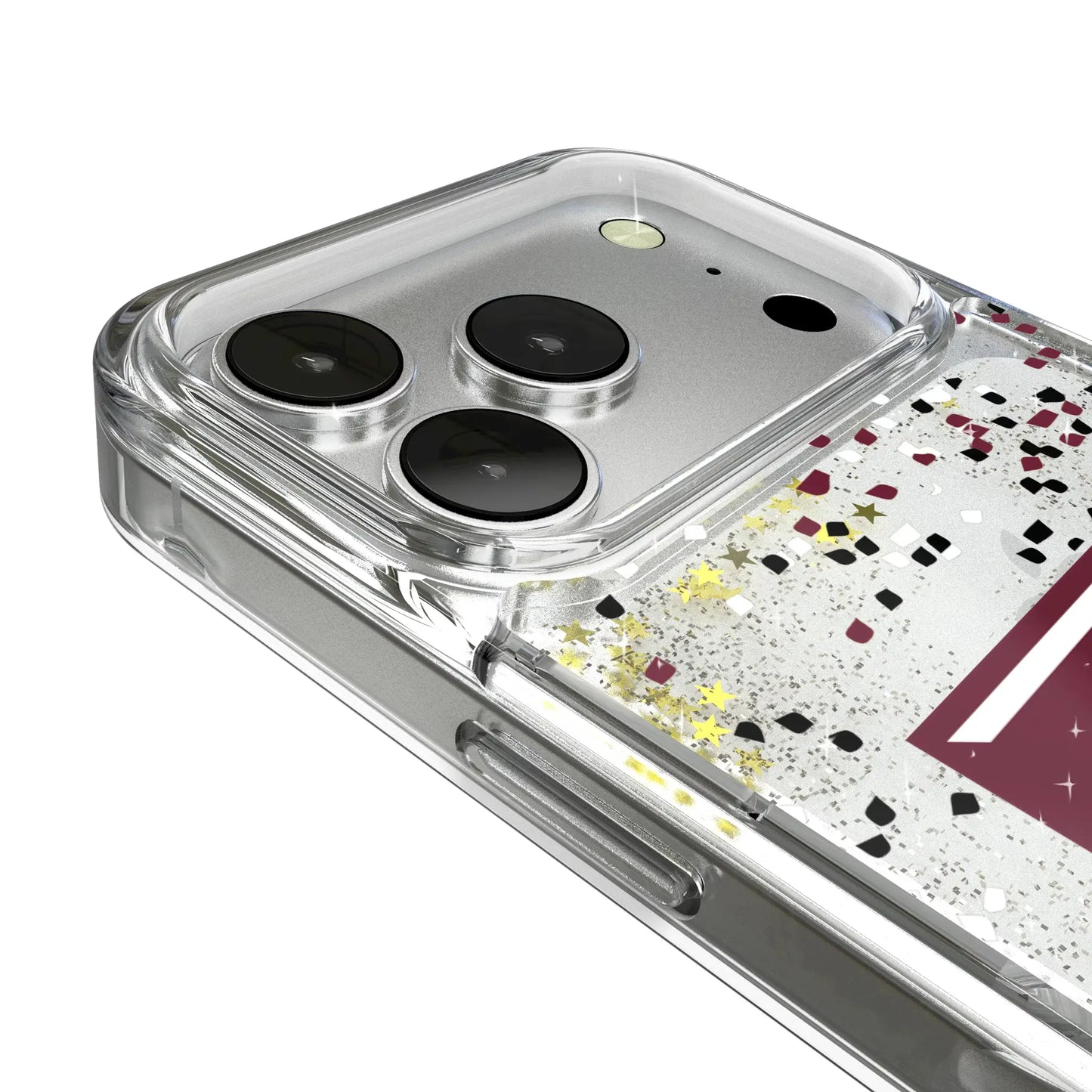 Texas A&M University Aggies Confetti Glitter Phone Case for Apple iPhone