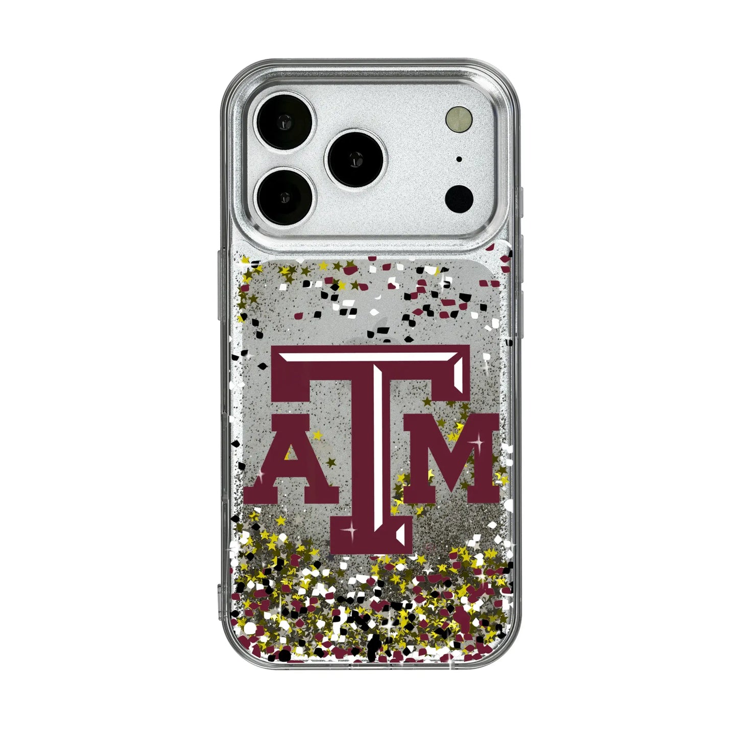 Texas A&M University Aggies Confetti Glitter Phone Case for Apple iPhone