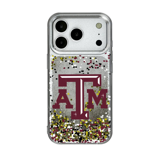 Texas A&M University Aggies Confetti Glitter Phone Case for Apple iPhone