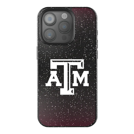 Texas A&M University Aggies Linen Black Bling Phone Case for Apple iPhone