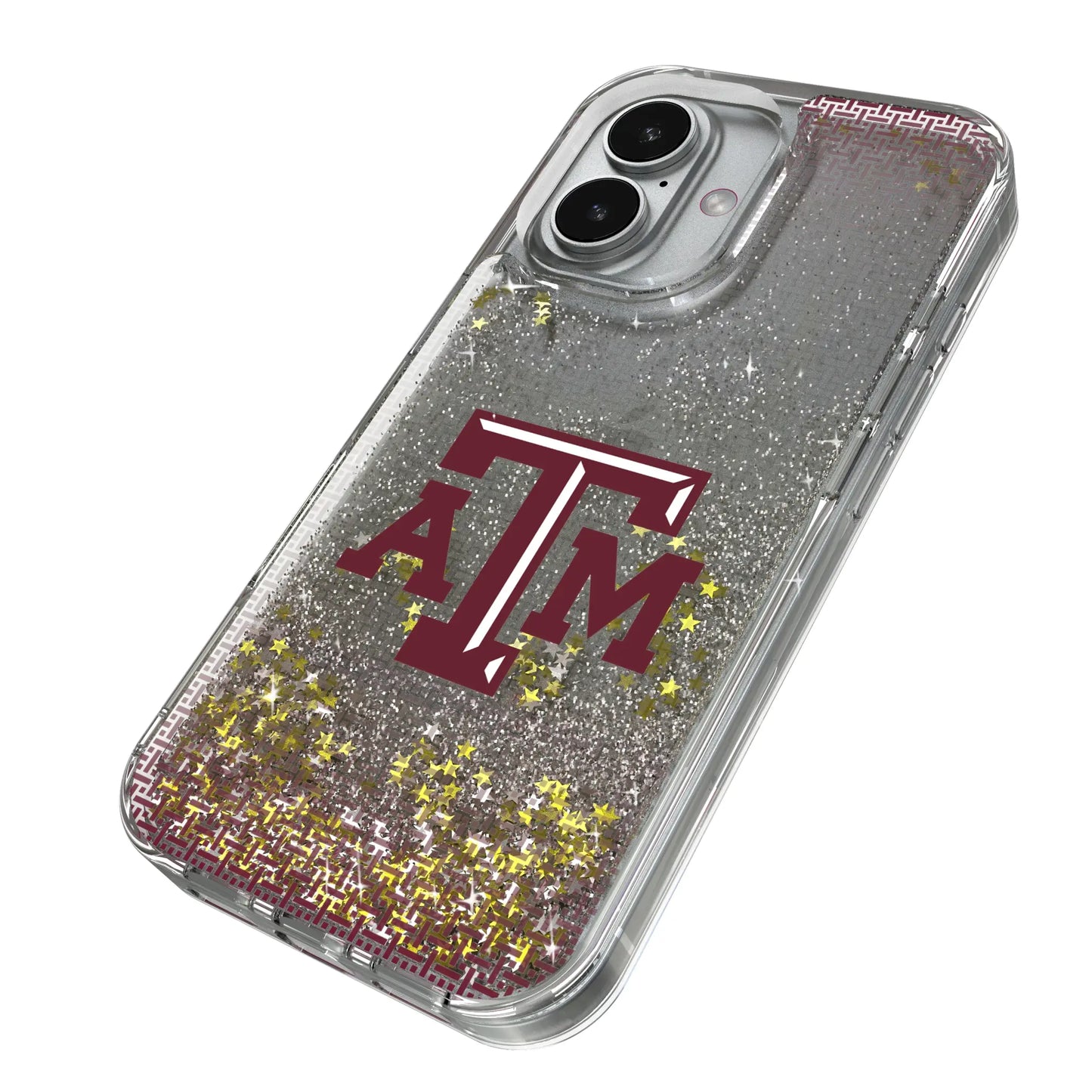Texas A&M University Aggies Linen Glitter Phone Case for Apple iPhone