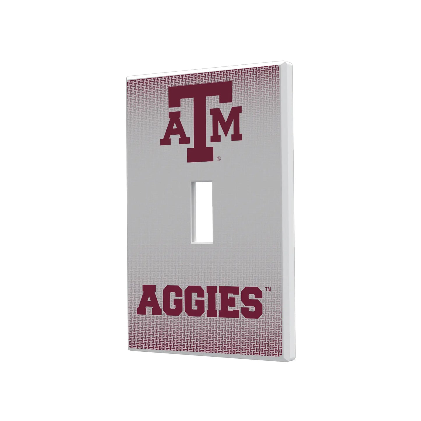 Texas A&M University Aggies Linen Hidden-Screw Light Switch Plate