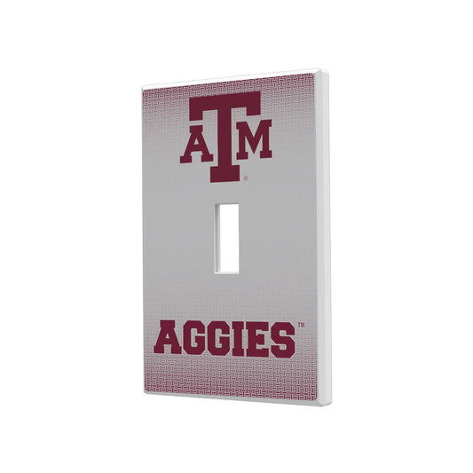 Texas A&M University Aggies Linen Hidden-Screw Light Switch Plate