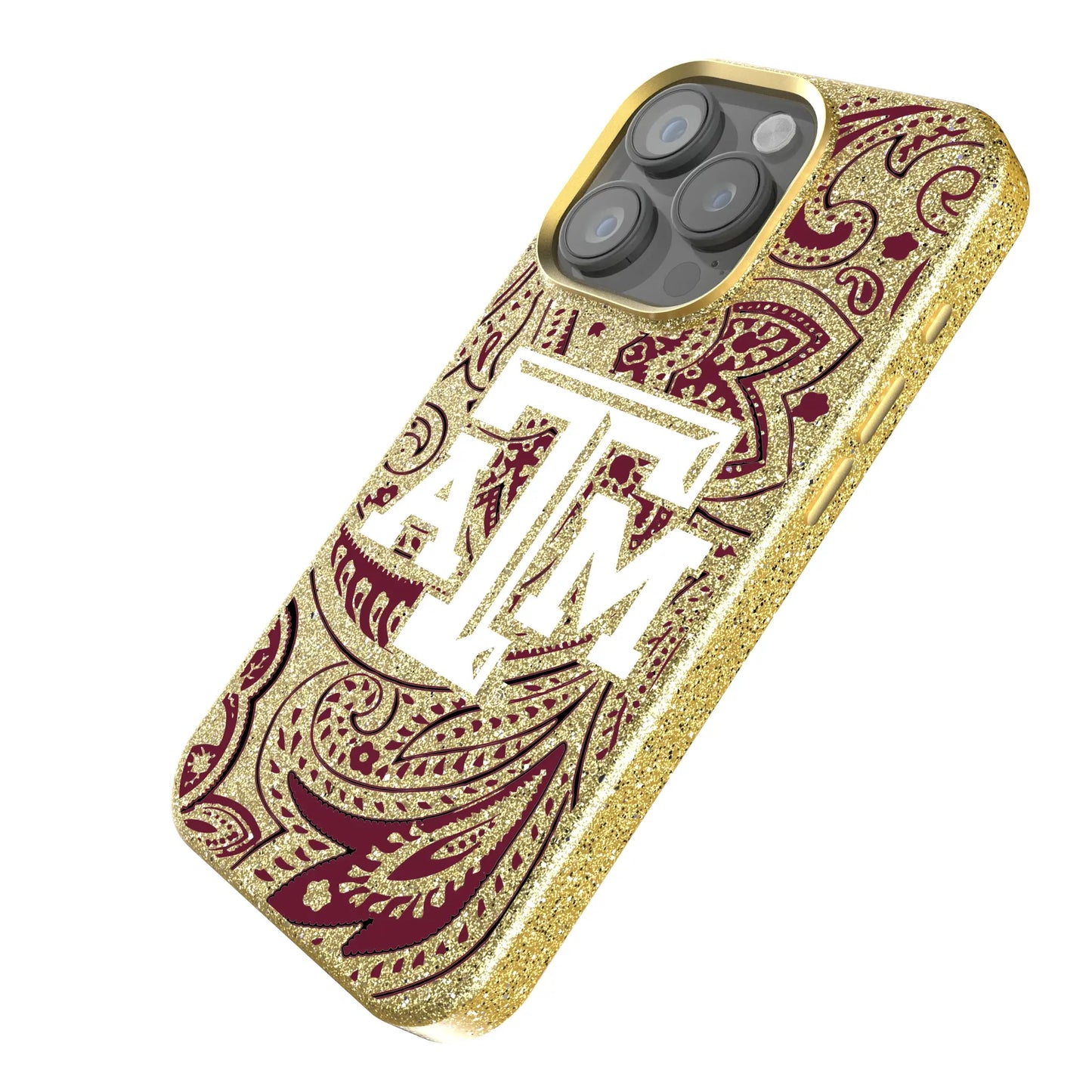 Texas A&M University Aggies Paisley Bling Phone Case for Apple iPhone