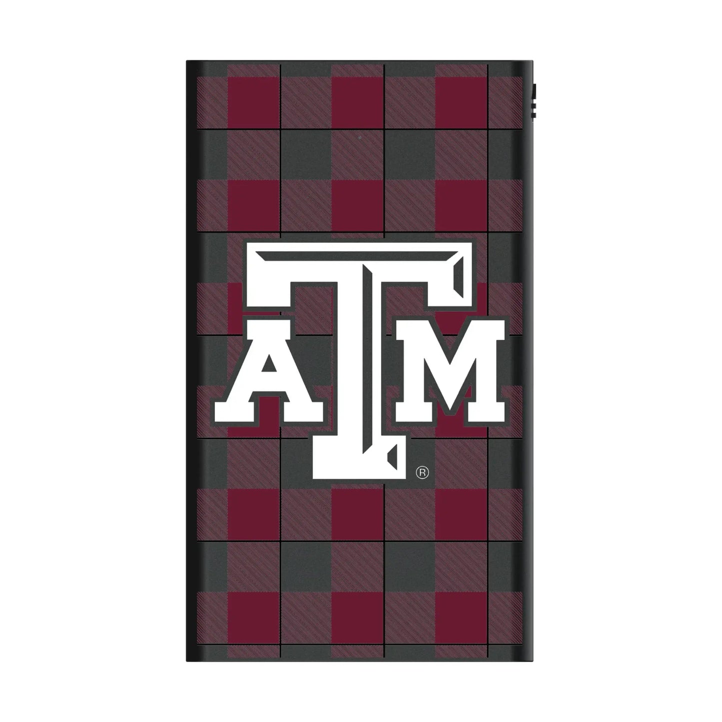 Texas A&M University Aggies Plaid 5000mAh Flat Powerbank
