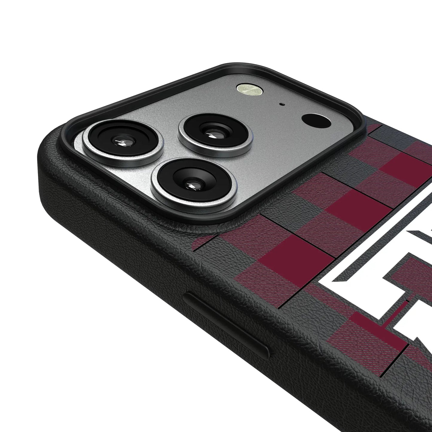 Texas A&M University Aggies Plaid MagSafe Compatible Phone Case for Apple iPhone