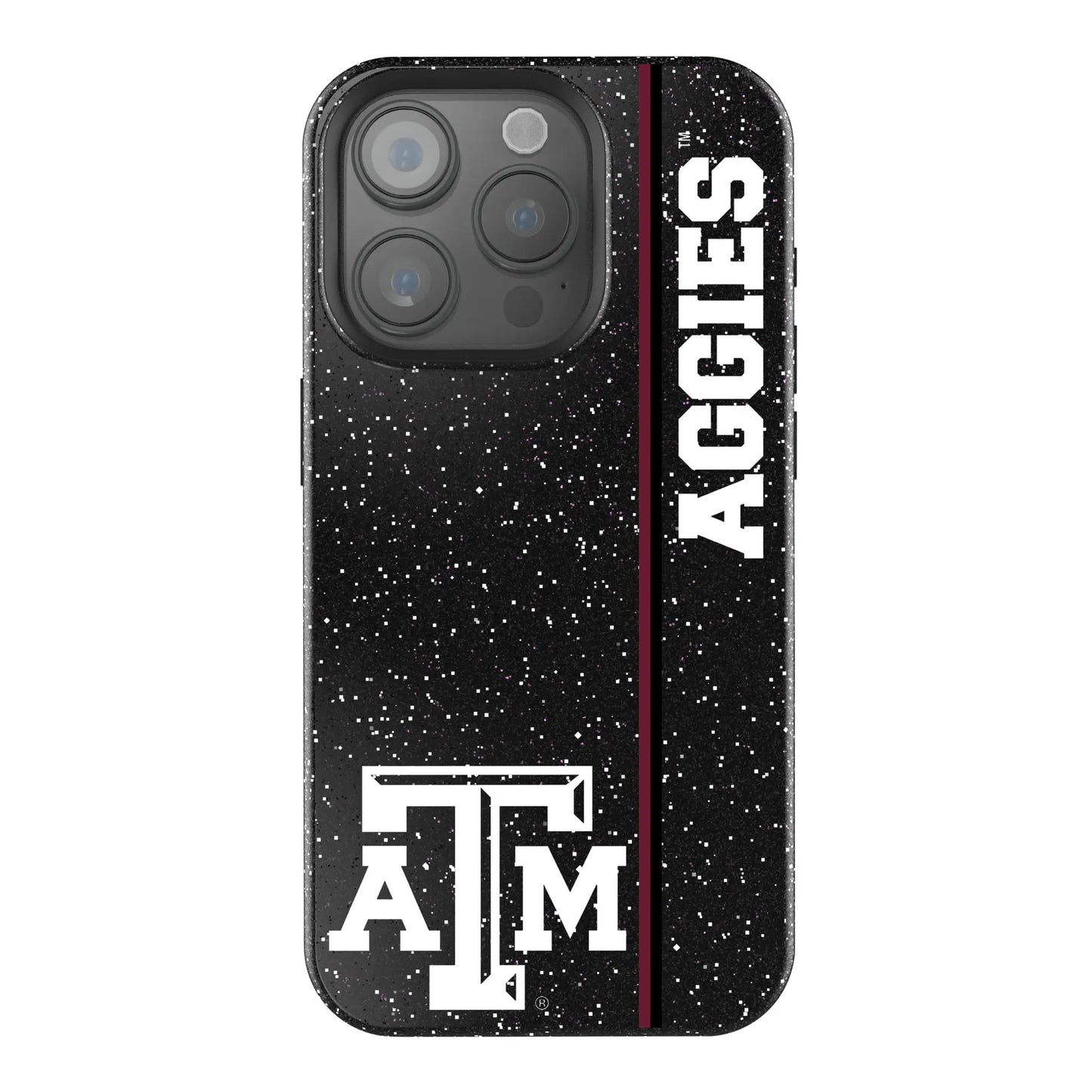Texas A&M University Aggies Sidebar Black Bling Phone Case for Apple iPhone