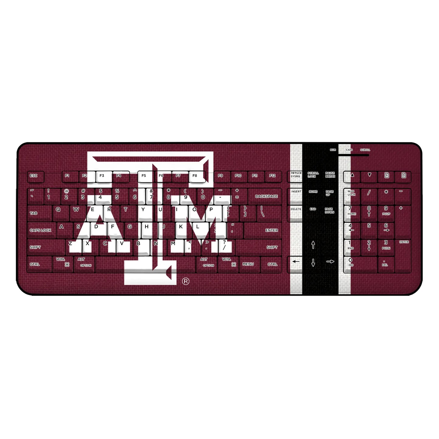 Texas A&M University Aggies Stripe Wireless USB Keyboard