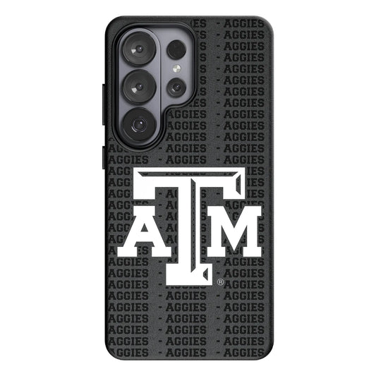Texas A&M University Aggies Text Backdrop MagSafe Compatible Phone Case for Samsung Galaxy