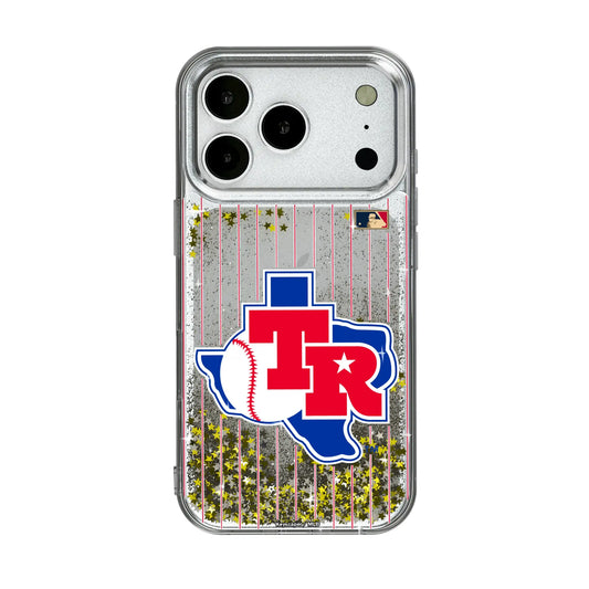 Texas Rangers 1981-1983 - Cooperstown Collection Pinstripe Glitter Phone Case for Apple iPhone