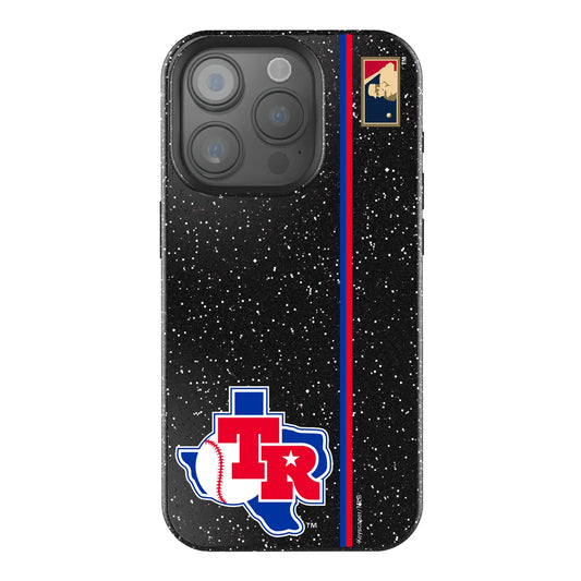 Texas Rangers 1981-1983 - Cooperstown Collection Sidebar Black Bling Phone Case for Apple iPhone