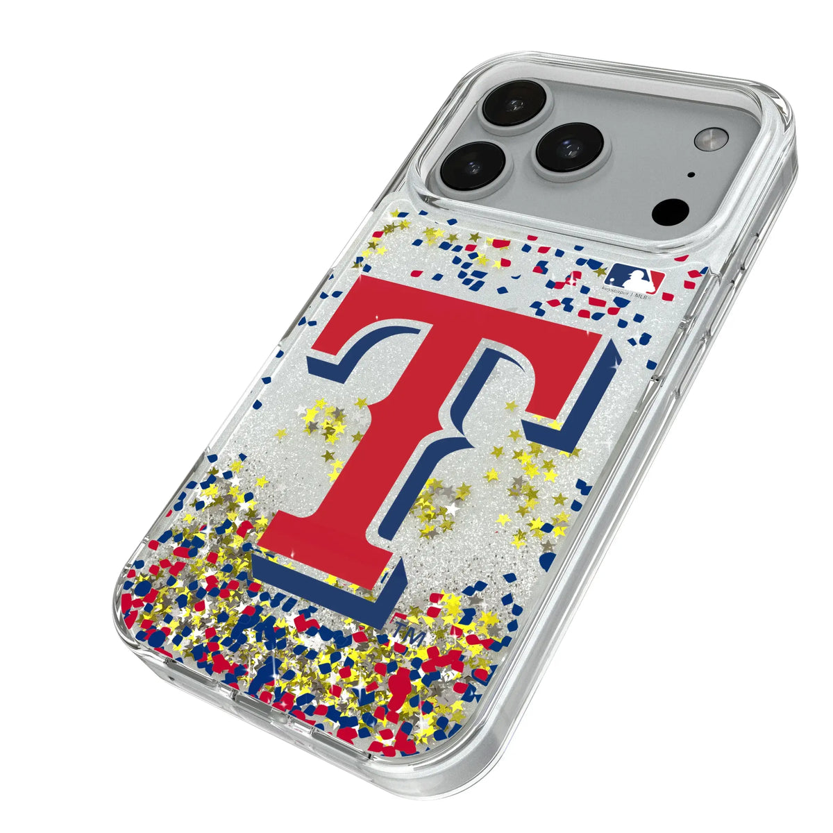 Texas Rangers Confetti Glitter Phone Case for Apple iPhone