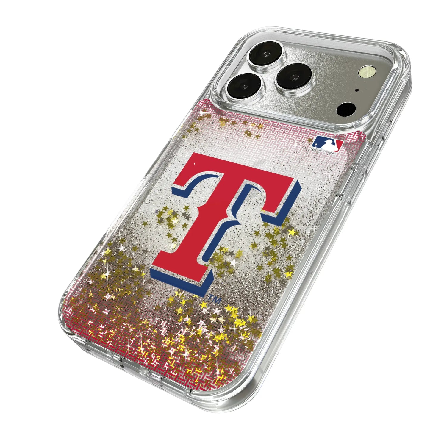 Texas Rangers Linen Glitter Phone Case for Apple iPhone