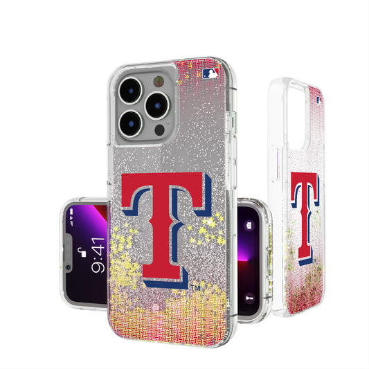 Texas Rangers Linen Glitter Phone Case for Apple iPhone