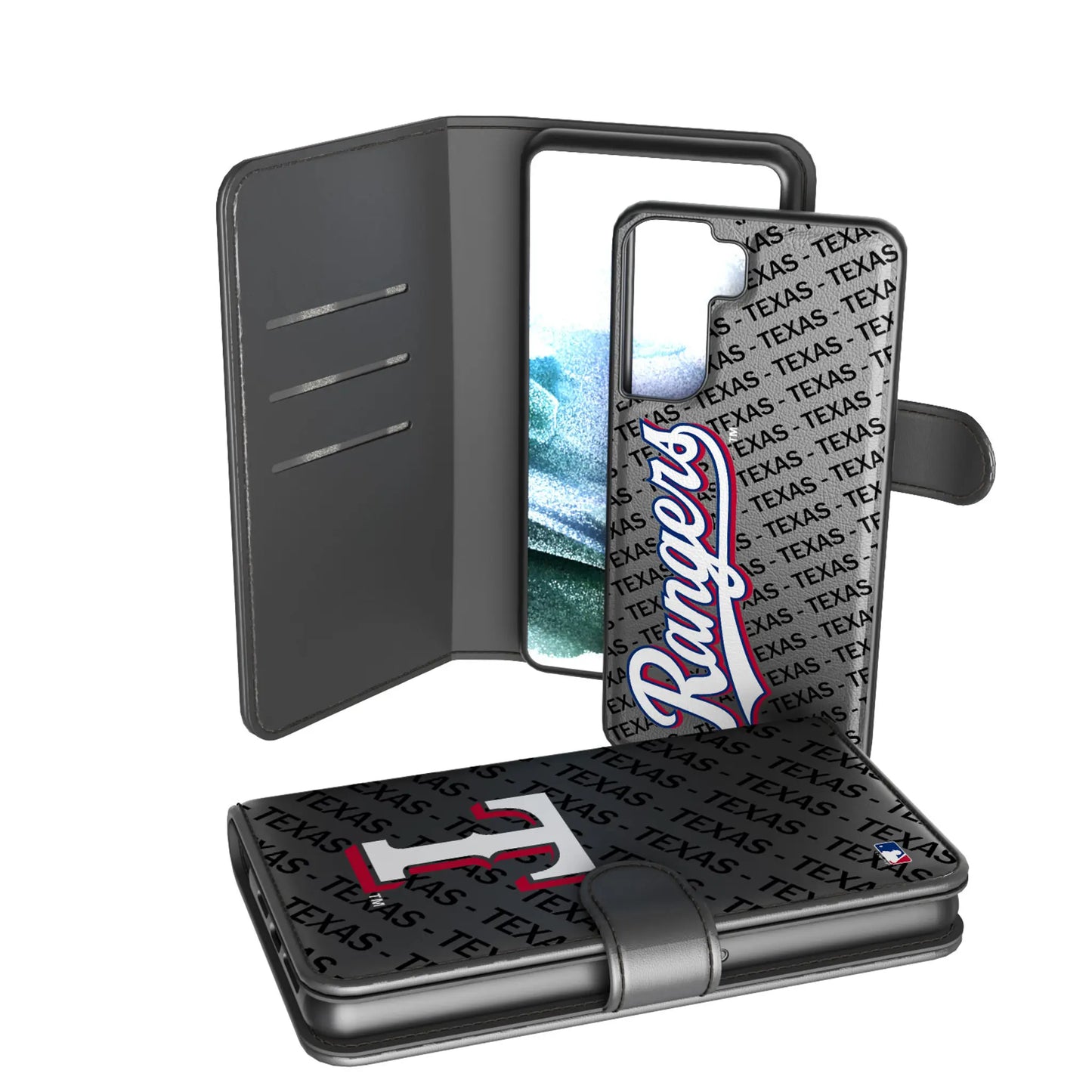 Texas Rangers Monocolor Tilt Wallet Phone Case for Apple iPhone