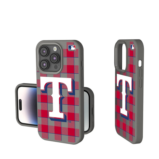 Texas Rangers Plaid Soft Touch Phone Case for Apple iPhone