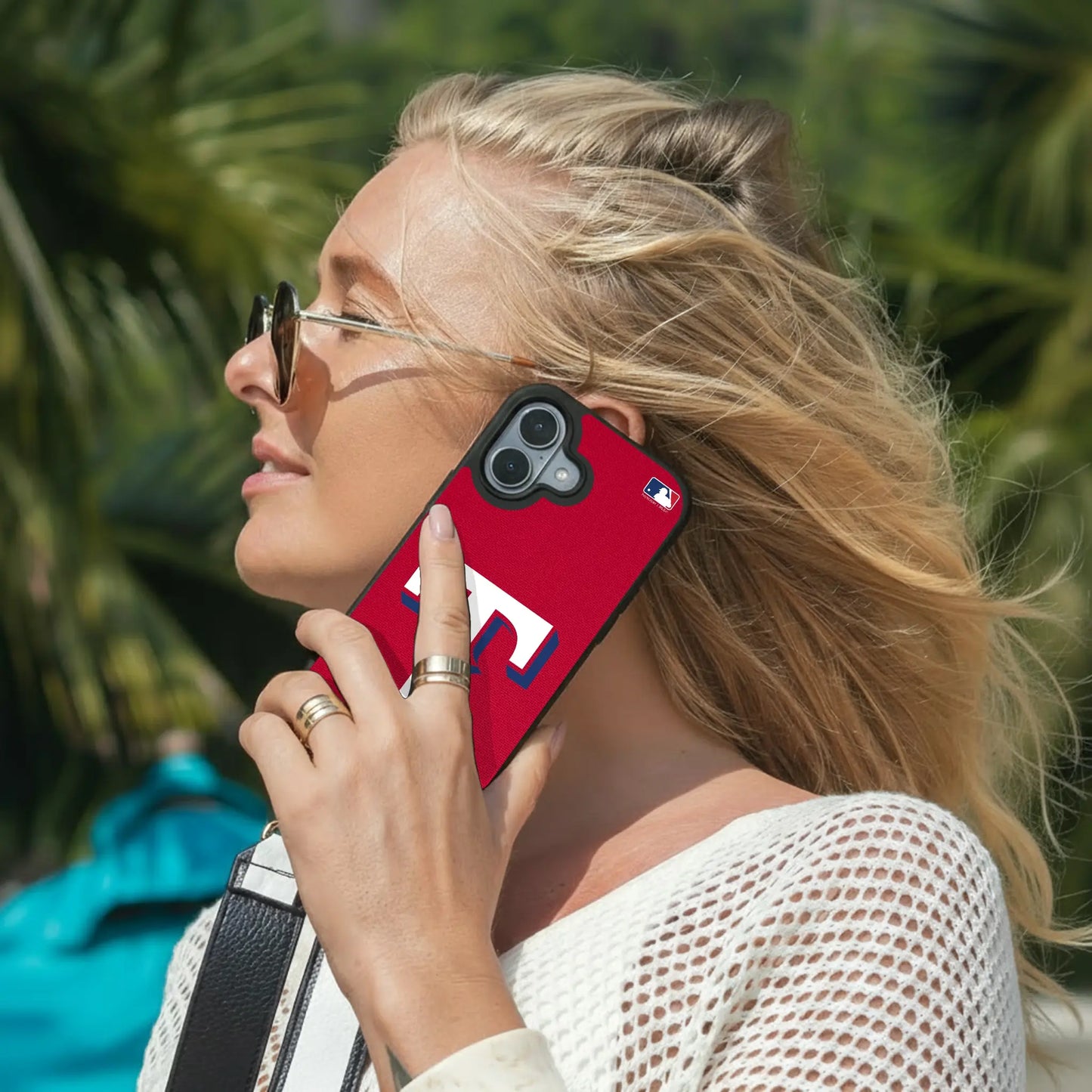 Texas Rangers Solid Bump Phone Case for Apple iPhone