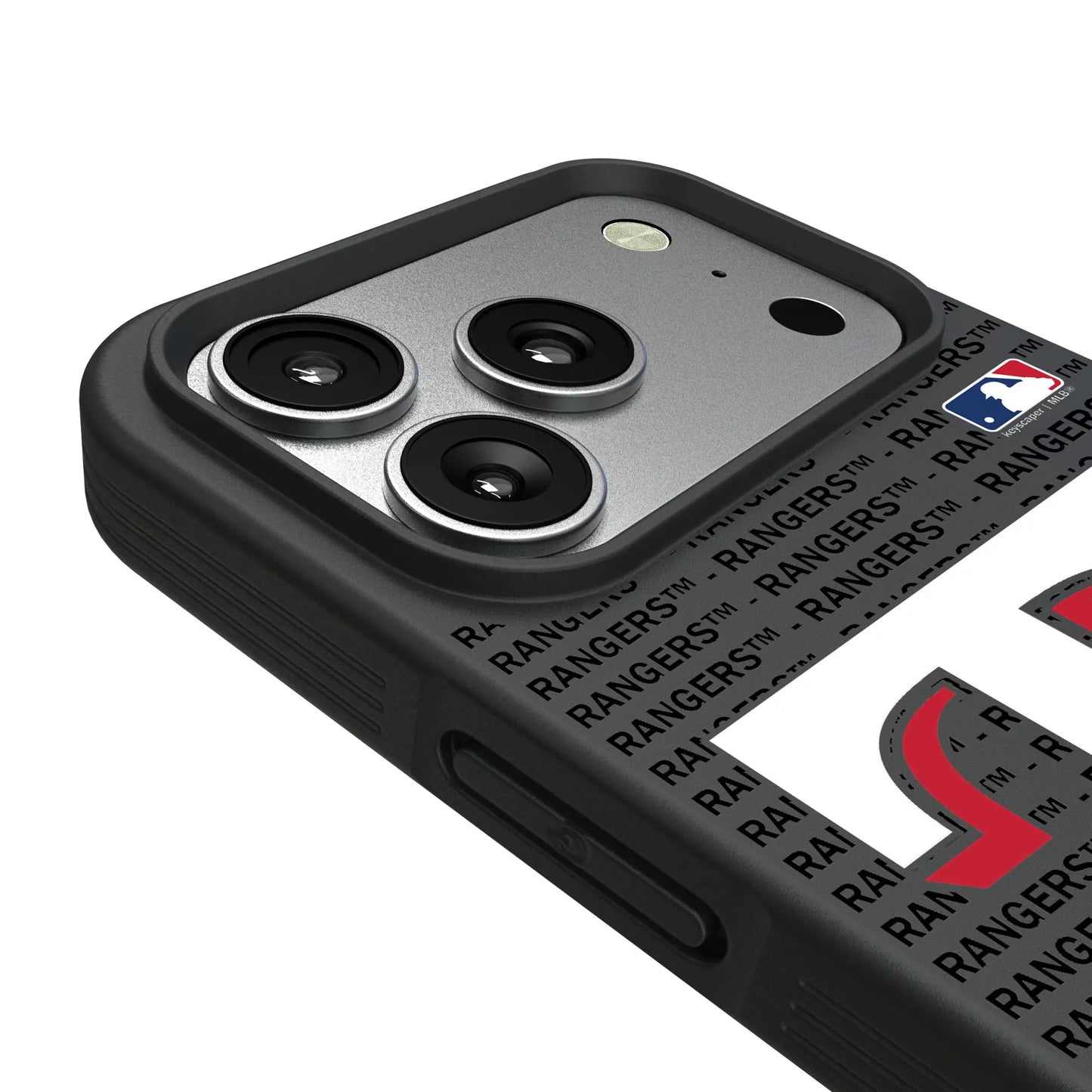 Texas Rangers Text Backdrop Bump Phone Case for Apple iPhone