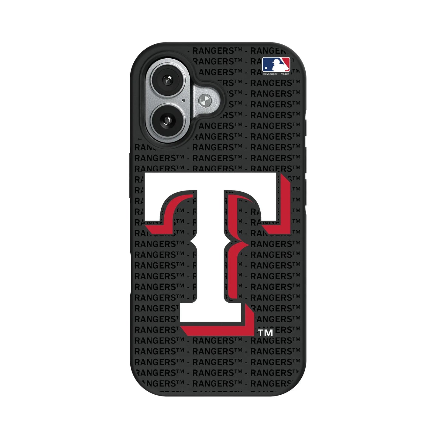 Texas Rangers Text Backdrop Bump Phone Case for Apple iPhone
