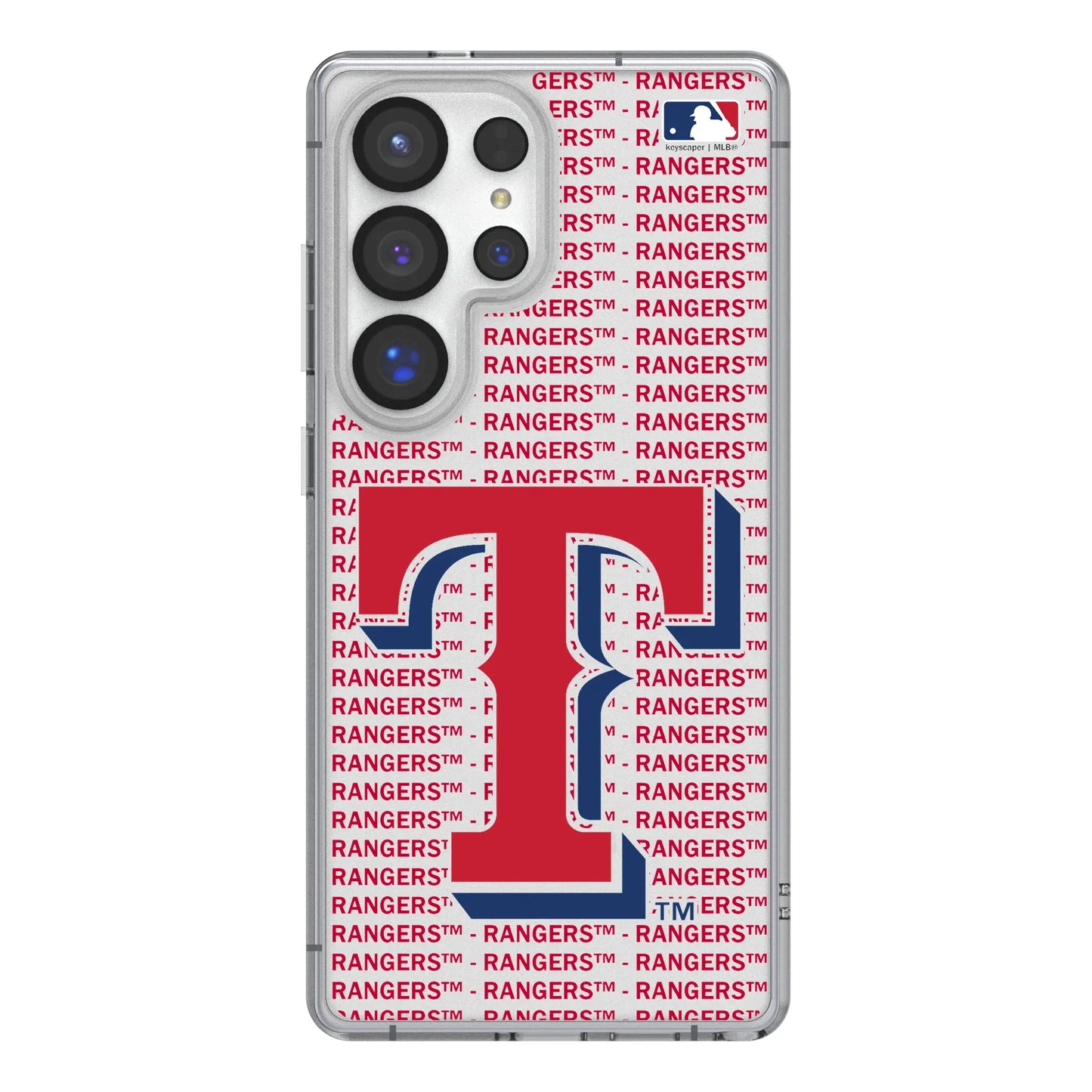 Texas Rangers Text Backdrop Clear Phone Case for Samsung Galaxy