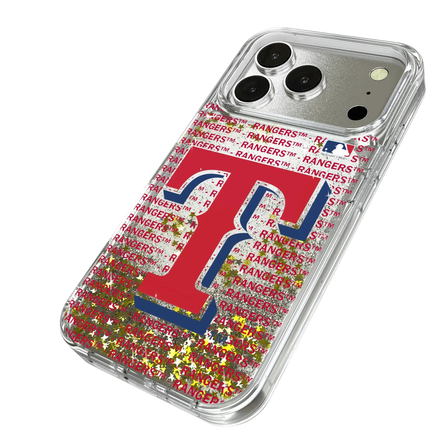 Texas Rangers Text Backdrop Glitter Phone Case for Apple iPhone