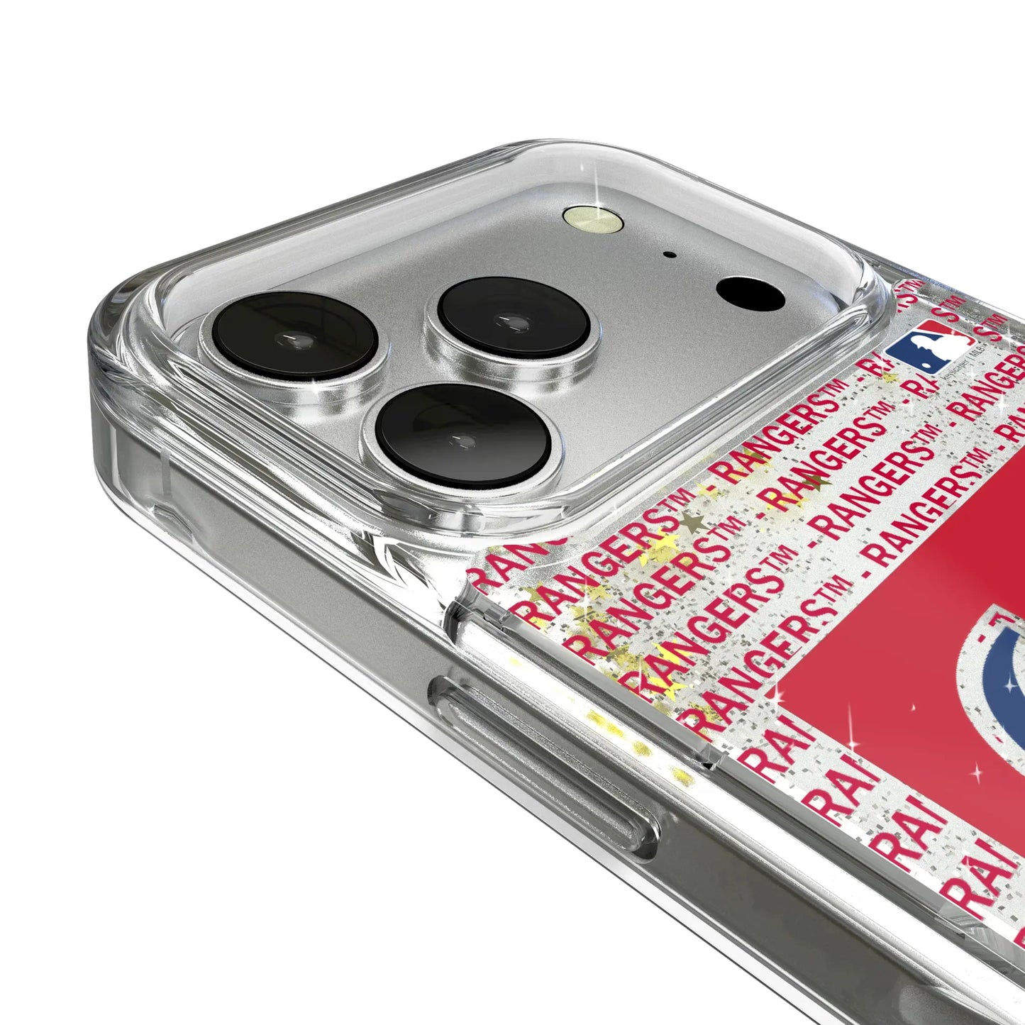 Texas Rangers Text Backdrop Glitter Phone Case for Apple iPhone