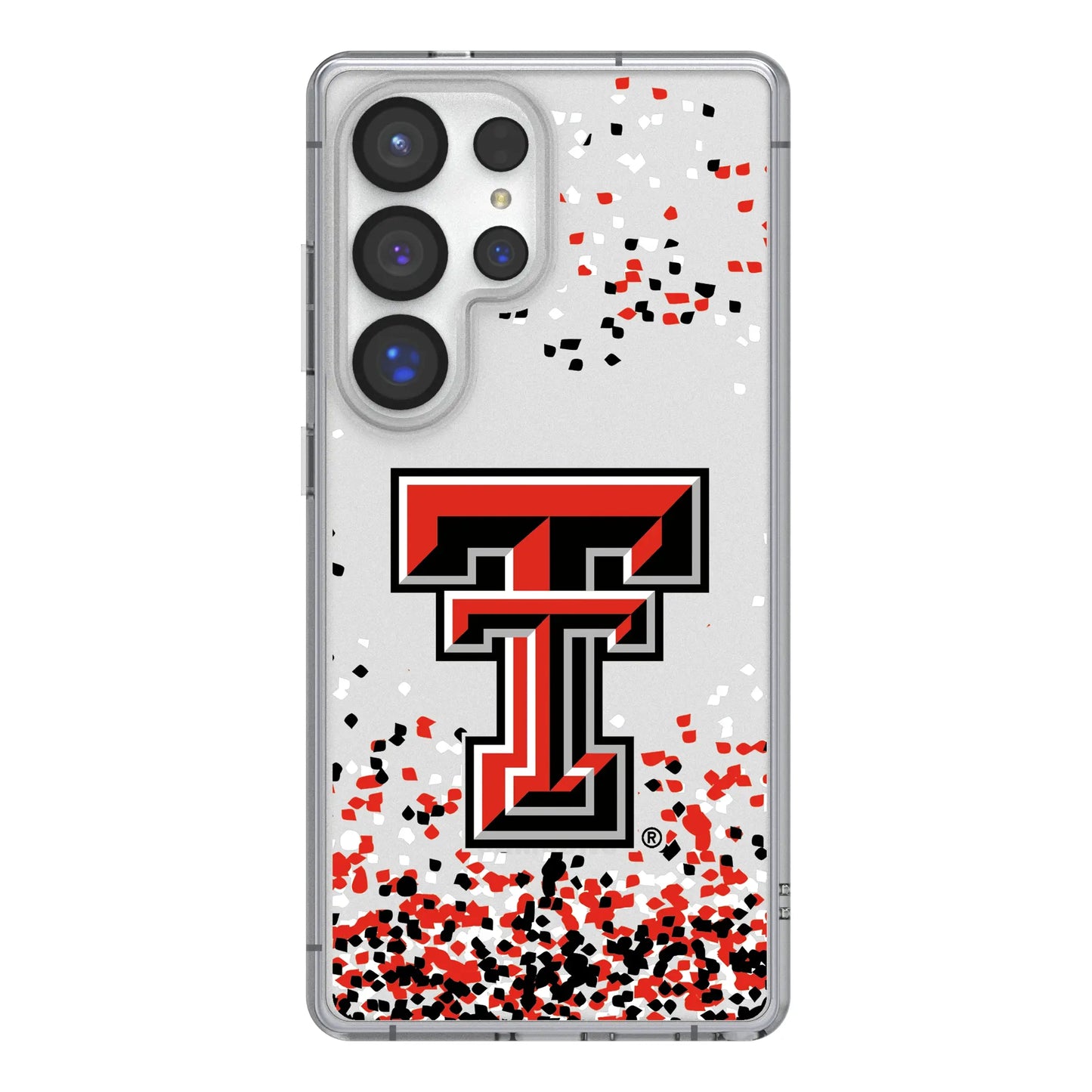 Texas Tech Red Raiders Confetti Clear Phone Case for Samsung Galaxy