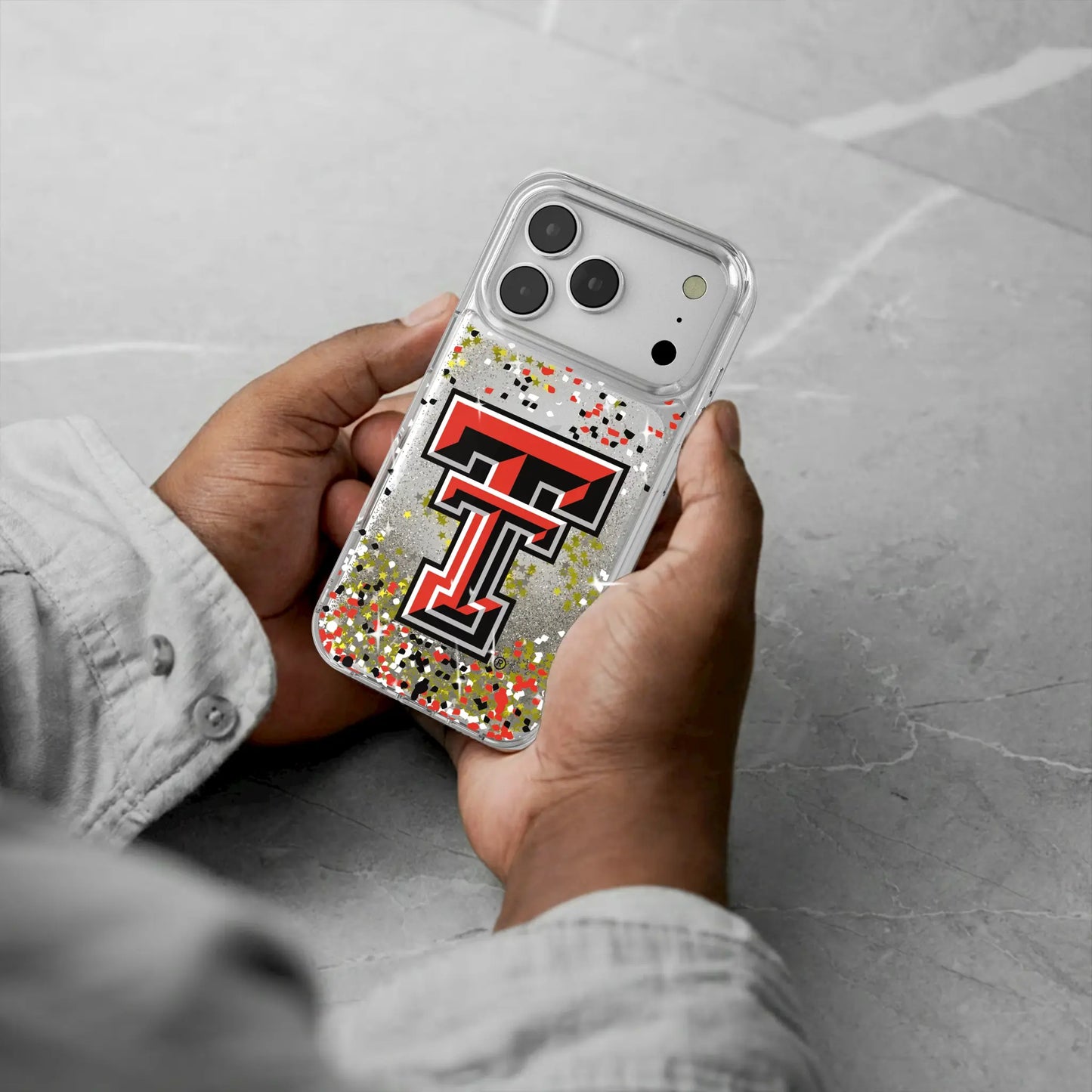 Texas Tech Red Raiders Confetti Glitter Phone Case for Apple iPhone