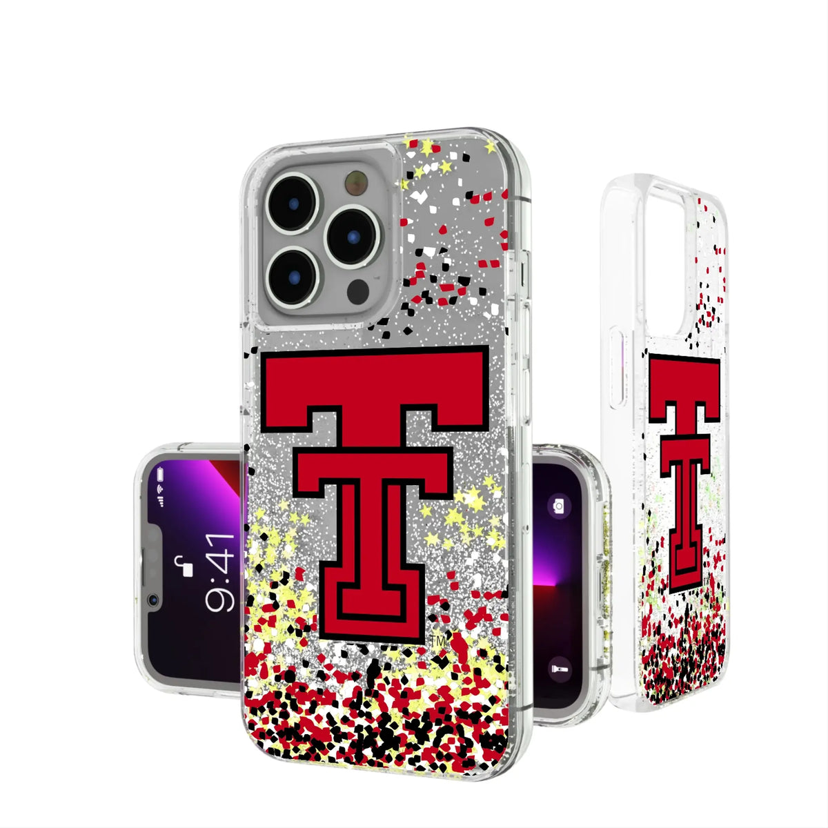 Texas Tech Red Raiders Confetti Glitter Phone Case for Apple iPhone